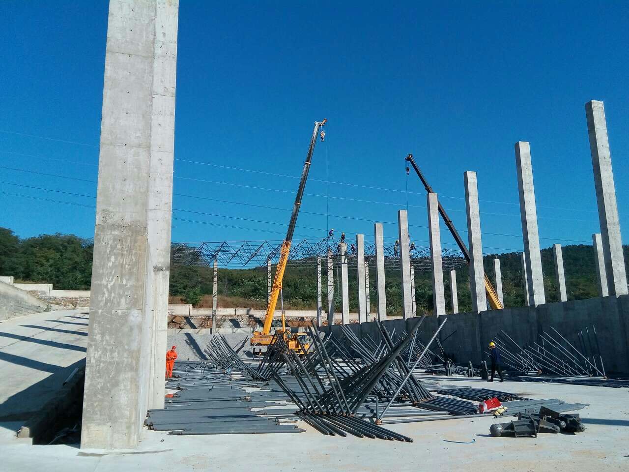 石狮威海搅拌站网架